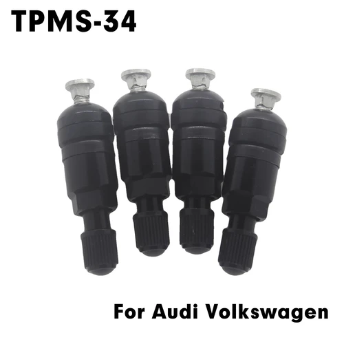Imagen 2 del producto Válvula TPMS para todos los coches, Sensor de presión de neumáticos de goma y Metal, 4 piezas, para Mercedes, Audi, Land Rover, Volkswagen, PATROL, Buick, Ford