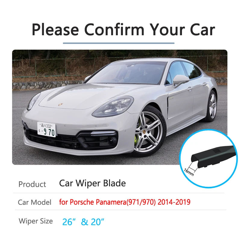 Car Wiper Blades for Porsche Panamera 970 971 2014 2015 2016 2017 2018 2019 Front Windscreen Windshield Wipers Car Accessories