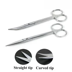 Animal Veterinary Vet Medical Stainless Steel Surgical Scissors Straight curved Tip Scissors Farming Tools