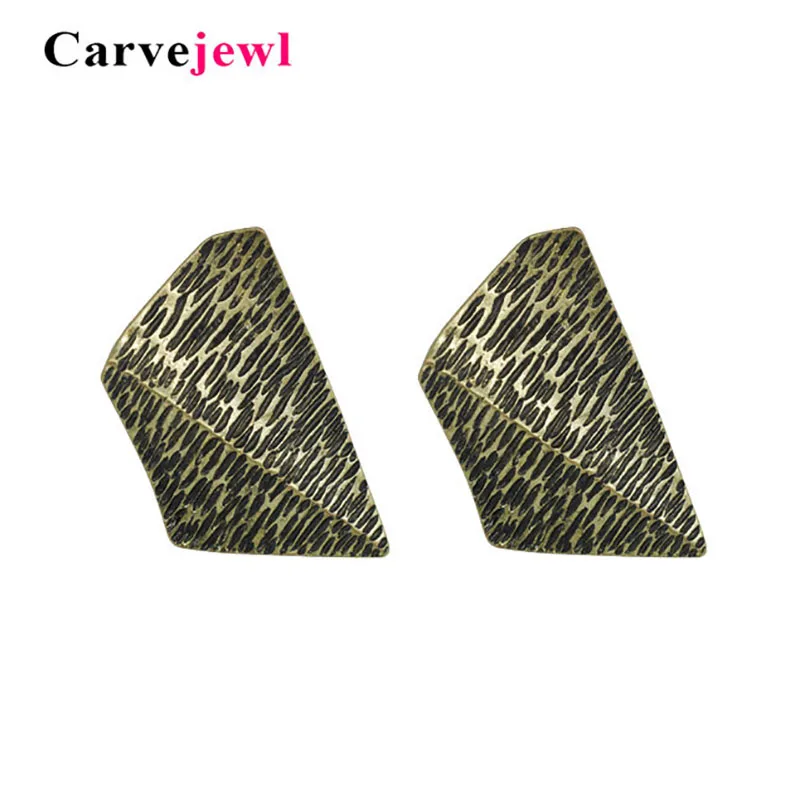 

Carvejewl big stud earrings irregular rectangle stud earrings for women jewelry girl gift simple personality hot sale bohemia