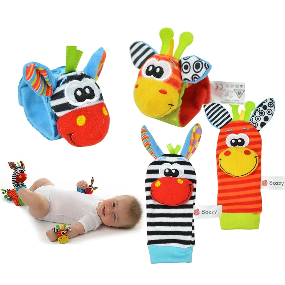 Chaussettes hochet pour bébé de 0 à 24 mois, jouets HandHavana, dragonne animale, dessin animé mignon pour enfants, chaussettes de pied pour nouveau-né