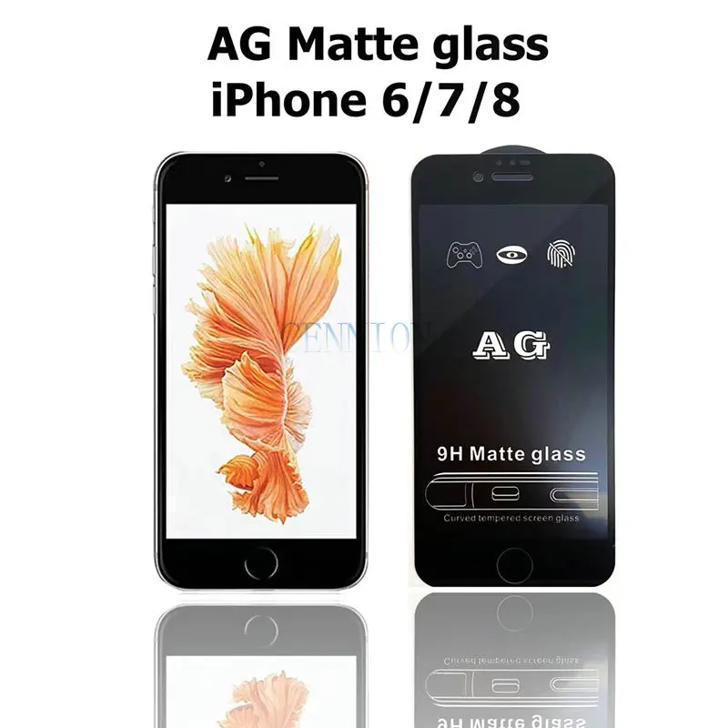 

New 2021 AG Matte Full Coverage Tempered Glass Silk Film For iPhone 13 12 Pro Max 11 XR XS X 8 7 6s Plus SE 100pcs