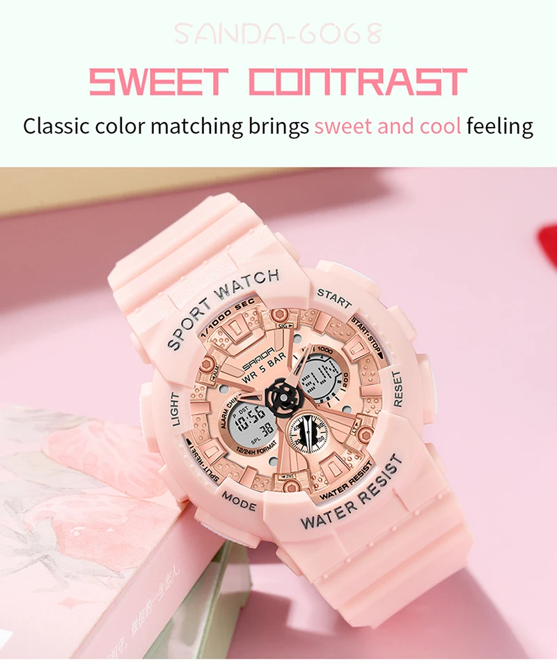 Women's LED Digital Sports Watch description 33