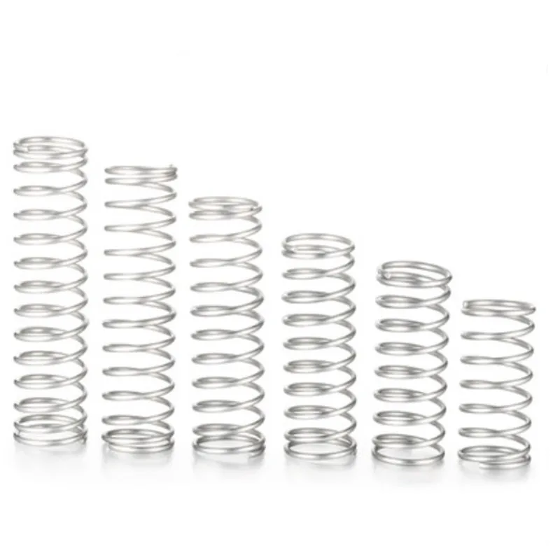 10pcs 1.0mm compression spring outer dia  6mm/7mm/8mm/9mm/10mm/12mm Stainless Steel  Micro Small Compression spring