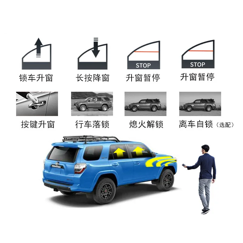 Intelligent window closer for Toyota 4Runner automatic door closer automatic lock device OBD Module Car Accessories