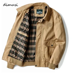 DIMUSI Autumn Men's Bomber Jackets Casual Male Tactical Military Windbreaker Jacket Man Outwear Slim Fit Business Coats Clothing