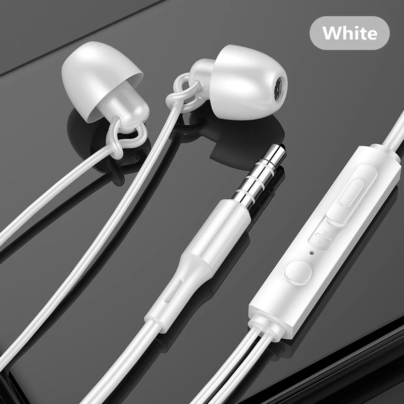 Sleep Earphone In-Ear Headset Noise Cancelling Sleeping Headphone HiFi 3.5mm Wired Headphones Mobile Phone MP3 Sleeping Earphone