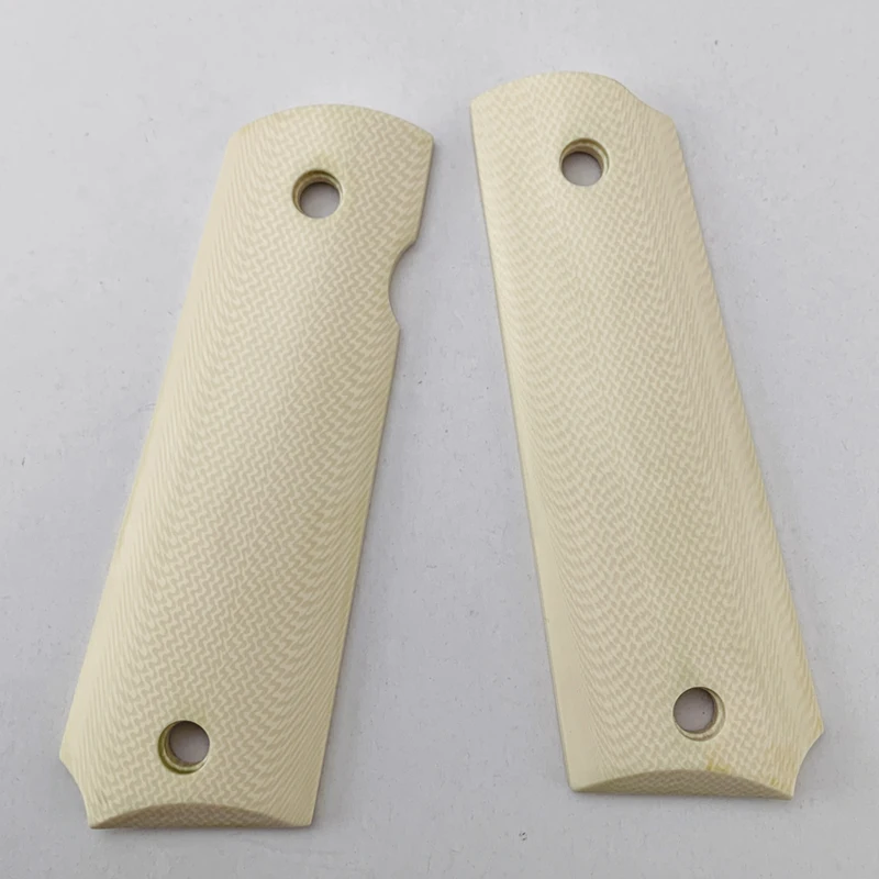 1Pair 1911 Grips Lmitation Ivory Handle Patch Custom Non-slip Scales Patches For CNC 1911 Handle Grips
