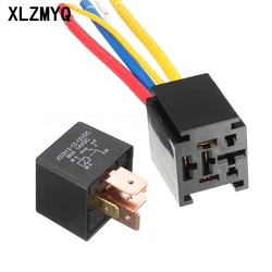 80a DC 12V/24V 4 5 Pin 4p 5p Waterproof Car Relay Automotive Relays 80A For Head Light Air Conditioner With Relay Socket