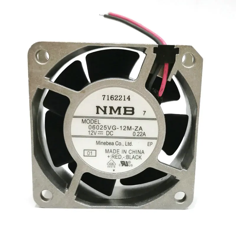 New Original 06025VG-12M-ZA DC12V 0.22A 60x25MM 6cm 2Lines Aluminum Frame Cooling Fan