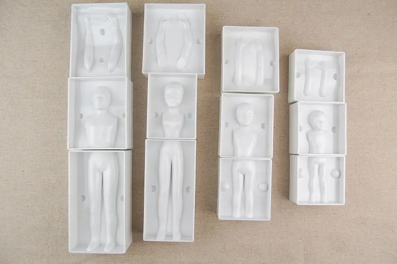 Fondant 3D People Cake Figure Mold Family Set Human Body Decorating Mould for Creating Men Women Children Girl Boy