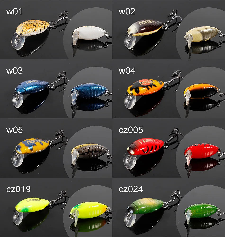 Noeby Wobbler 28 mm 2 g Mini schwimmende Minnow-Angelköder, künstliche harte Köder, kleine Kurbelwobbler für Forellen-Angelgerät – Detail 9