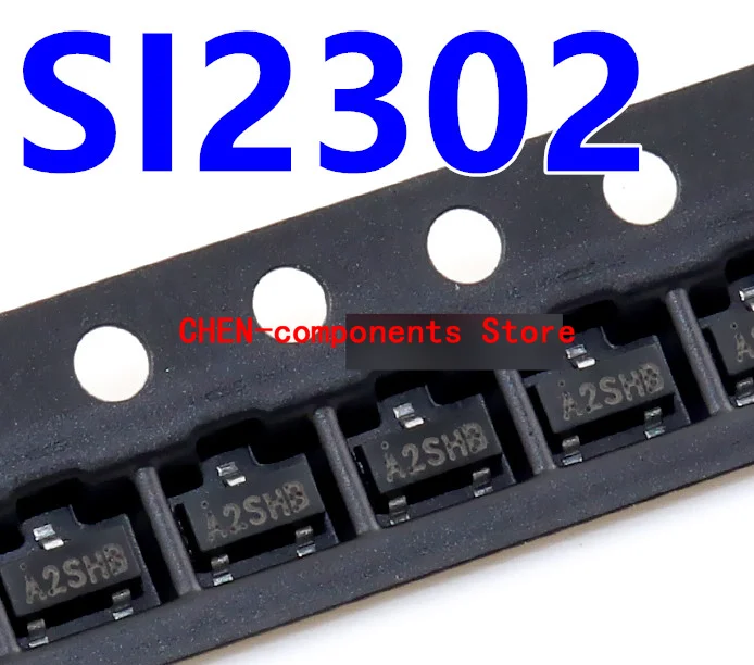 100Pcs SI2302 A2sHB SOT-23 Field Effect Tube