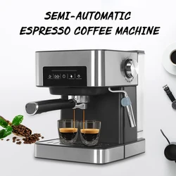 Uso doméstico 20bar itália máquina de café semi-automática inteligente concentrado espuma de leite a vapor um expresso fabricantes com cappuccino