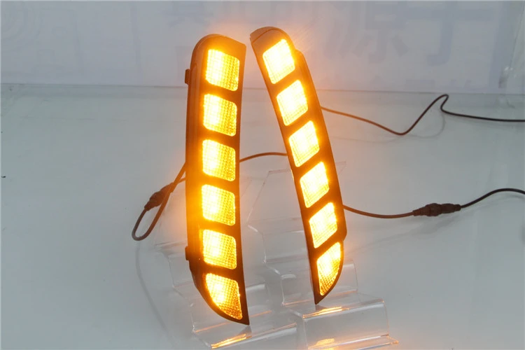 LED Front Fog Lamp Daytime Running Light Turning Light 2 Function For Ford Explorer 2016 2017 Accessories