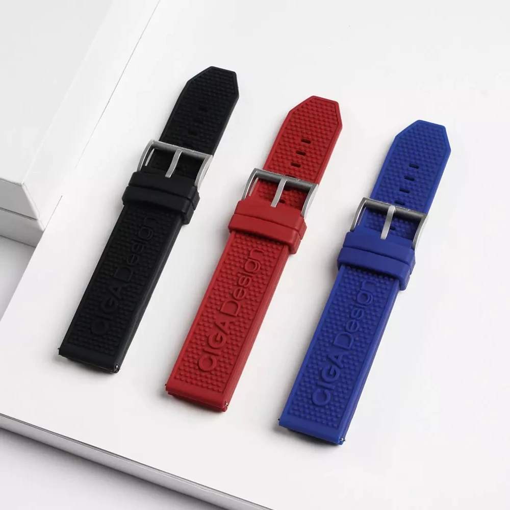 Youpin CIGA Design Watch Strap Silicone Material Replacement Bracelet for CIGA Automatic Hollowing Mechanical Watch Z MY Series