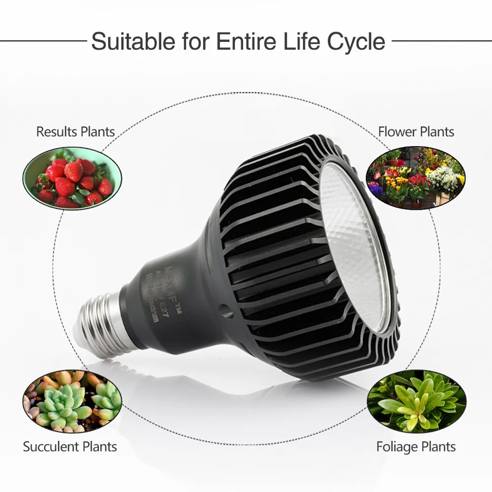 COB E27 Led Grow Light Full Spectrum 3500K 85-265V 15000LM For indoor Plant Vegetables Grow lamp