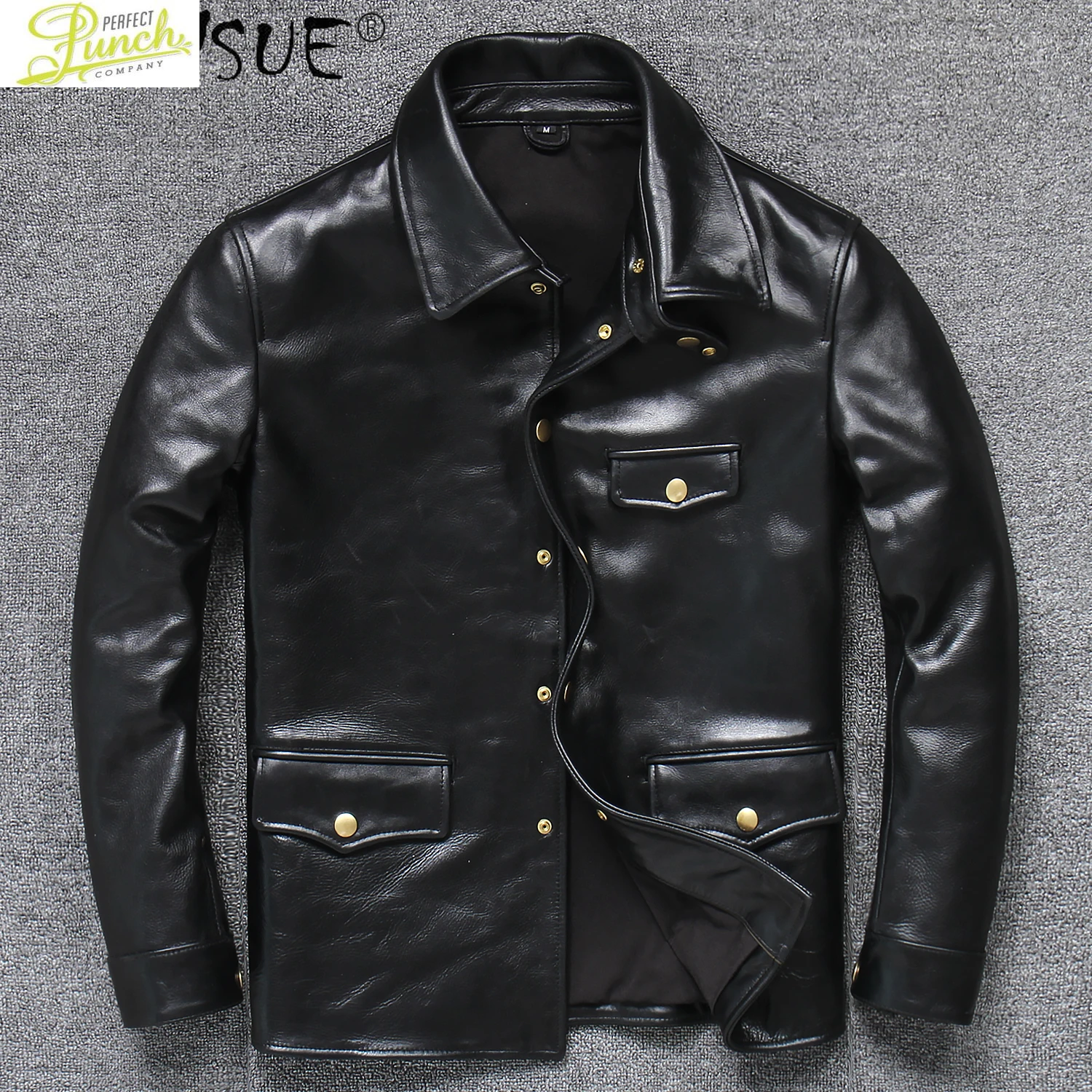 

Top New Genuine Horse Leather Jacket Men Clothing Motorcycle Jackets Men's Clothing Autumn Coat Male Jaqueta LXR801