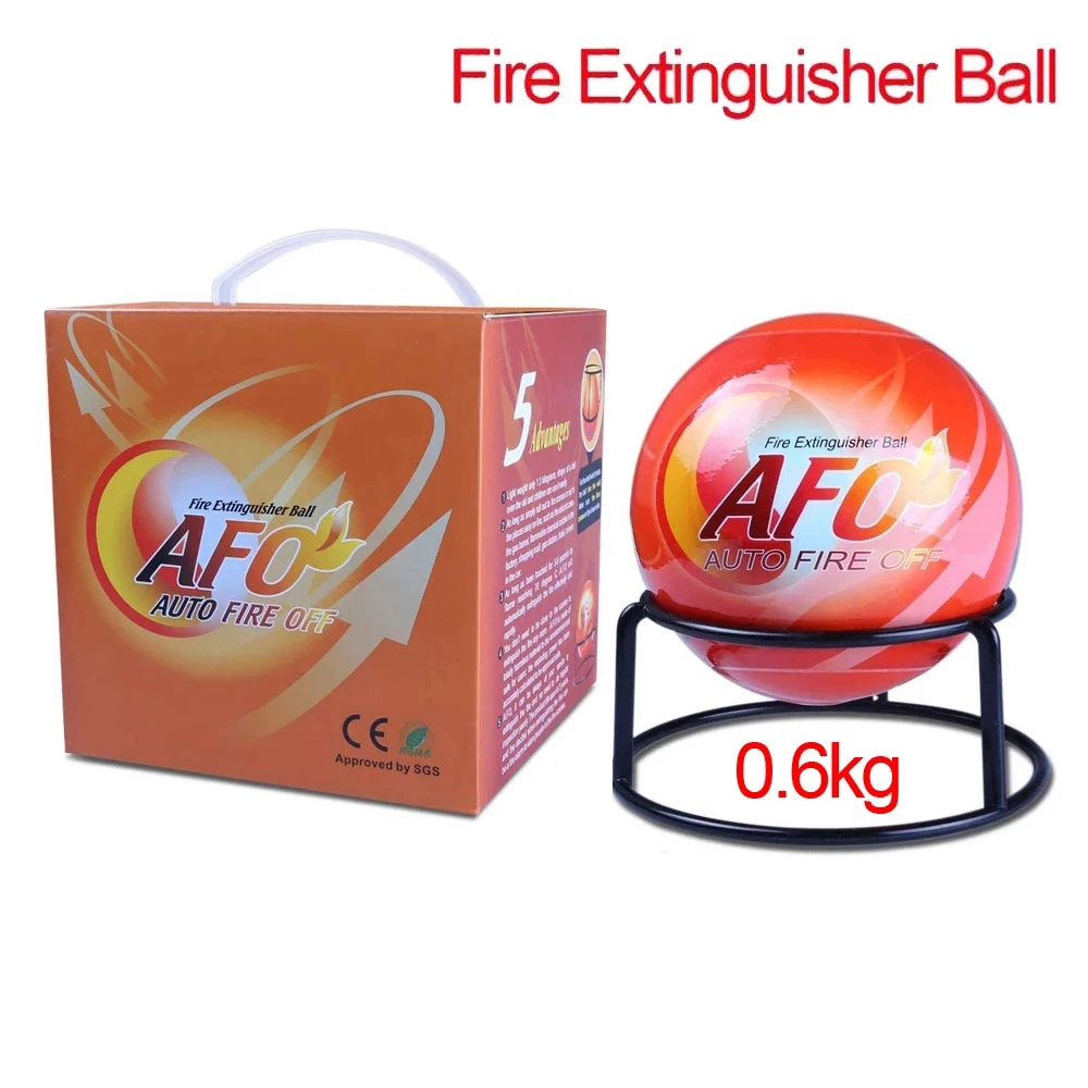 Fire Extinguisher Ball 0.6KG Automatic Dry Powder Fireball For Car House Office Fire Suppression Device With Mount Bracket