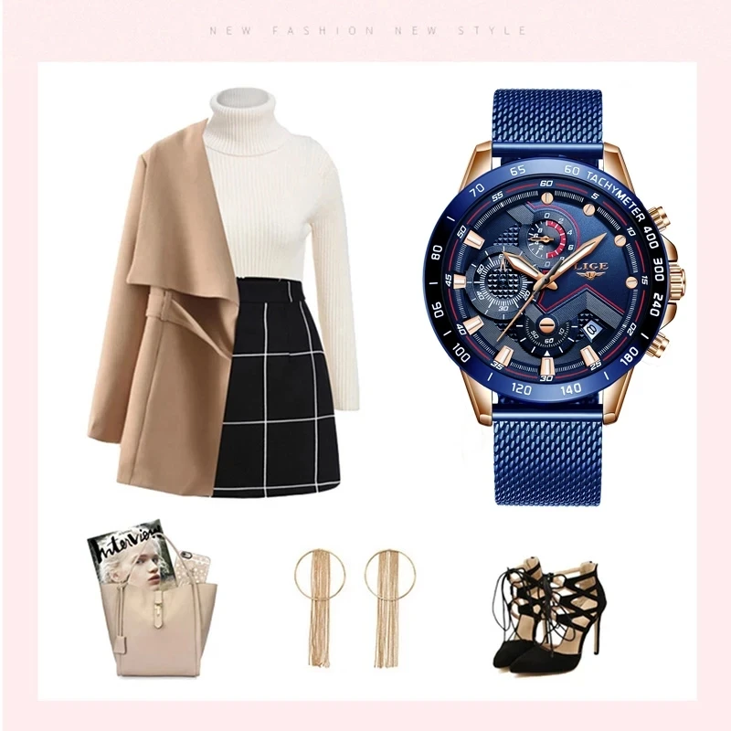 LIGE Luxury Fashion orologi da donna impermeabile Casual orologio da donna al quarzo per le donne vestono orologi da polso da donna Relogios Feminino