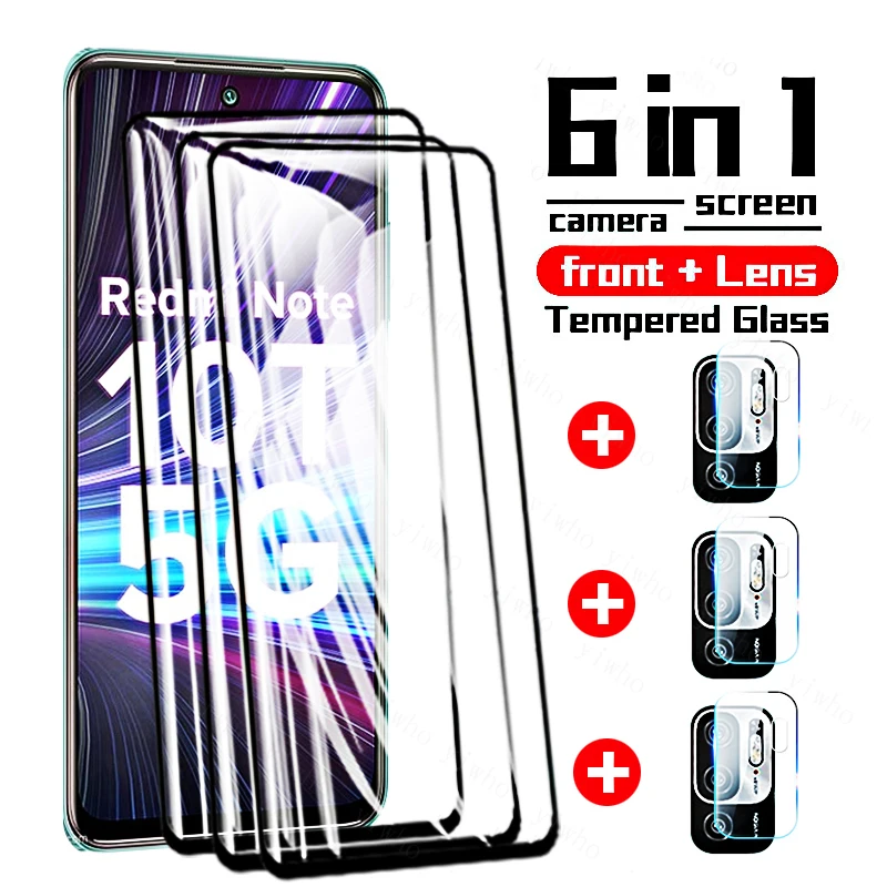 ل شاومي Redmi نوت 10t الزجاج واقية ل شاومي Redmi نوت 10t حامي الشاشة ريدمي لا سلامة الزجاج 10s 10 9 8 برو ماكس T