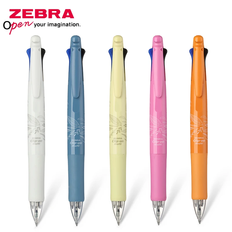 1pcs Japanese ZEBRA Spot Limited 5 Function Pen Ballpoint Pen B4SA1 Tropical Plant/stripe/geometric Style for Students