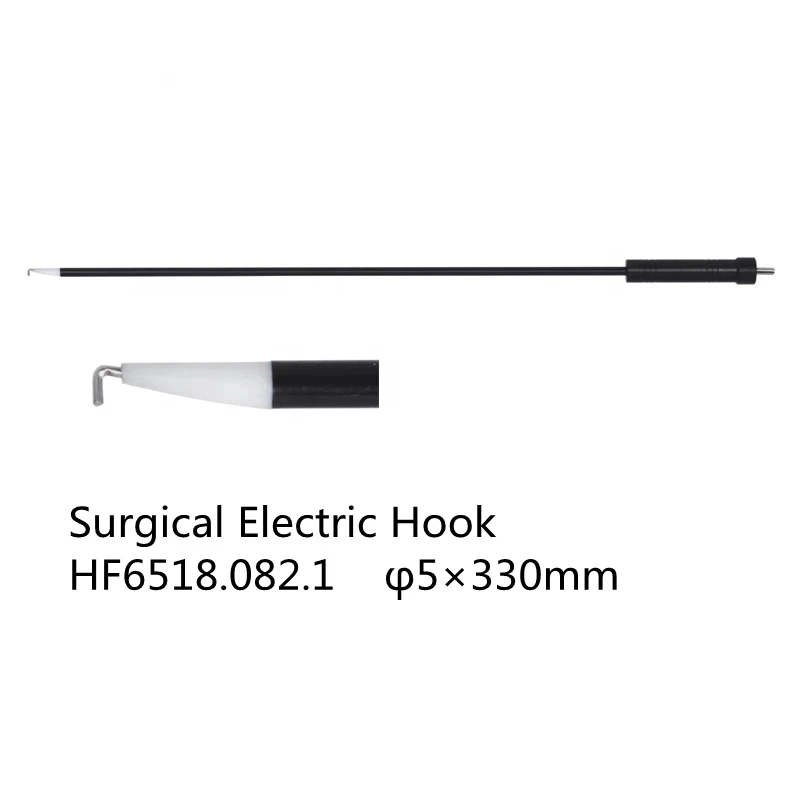 Medical Laparoscopic Instruments Suction Coagulator Hook Type Monopolar Electrode Ceramic Hook