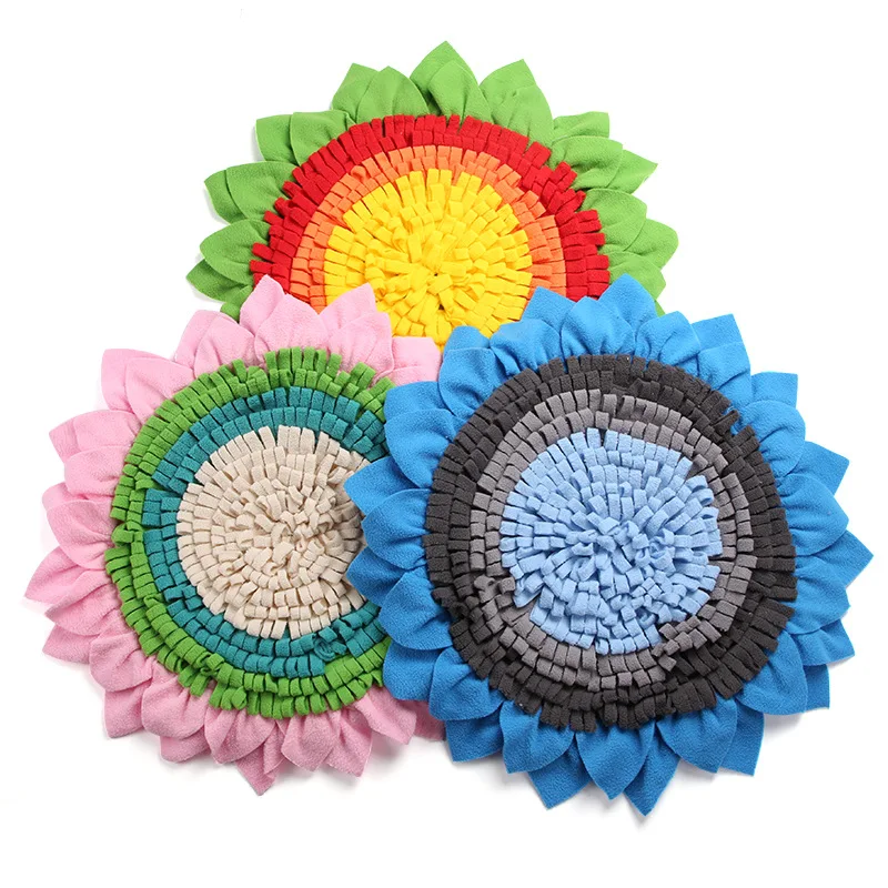 Pet Puzzle Toys Sniff Blanket Pet Dogs Smell Sniffing Mats Anti-eating Training Sunflower Mats Dog Accessories