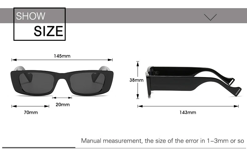 Oec cpo Vintage quadratische Sonnenbrille Frauen Retro kleine Rechteck Sonnenbrille weibliche sexy orange Brille für Männer Lunette de Soleil – Detail 5