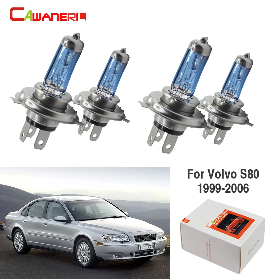 

Cawanerl для Volvo S80 седан 1999-2006 2 пары 100W H7 автомобильные аксессуары галогенная лампа головной светильник высокого 12В для ближнего и дальнего света