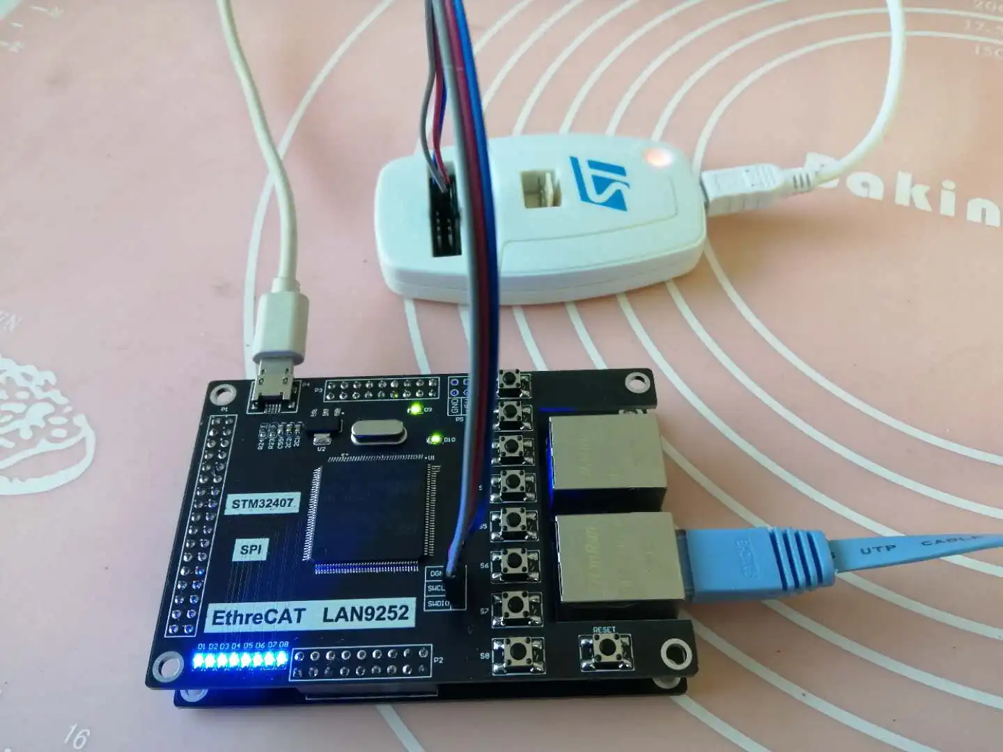 LAN9252 EtherCAT Slave pokładzie rozwoju STM32F407ZGT6 SPI/FSMC komunikacji