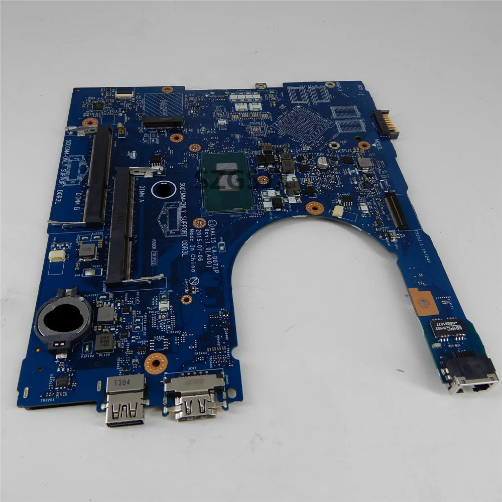 FÜR DELL Inspiron 5559 5759 5459 Mainboard LA-D071P, SR2EZ i7-6500U CN-0RV4XN 0RV4XN DDR3 100% arbeits