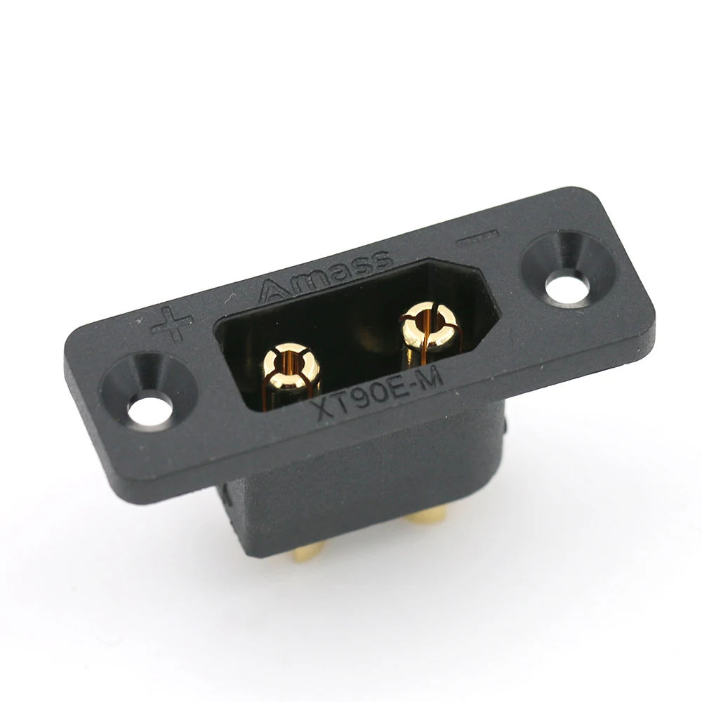 

Brass Gold Plated Battery Plug, Male Connector, DIY RC Balance Car, XT60EW-M, XT90E-M, XT90E-M, Fixed, Black, 5Pcs