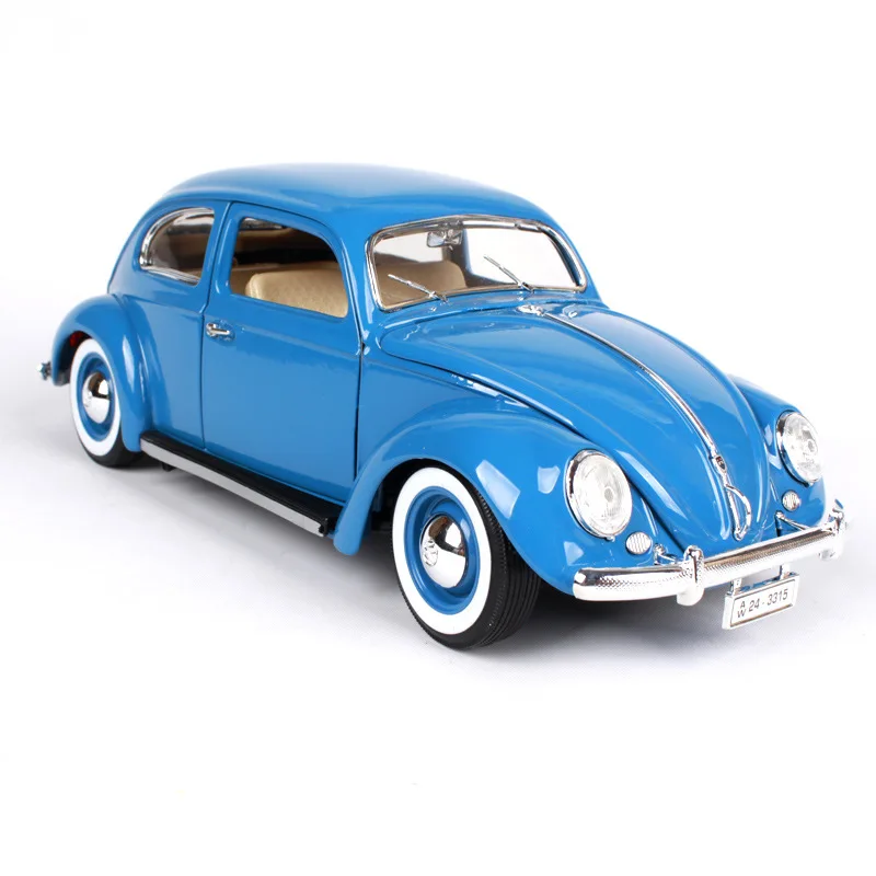 Best selling 1:18 Kever 1955 retro klassieke auto legering model, simulatie spuitgieten auto model, collectie Best, gratis verzending