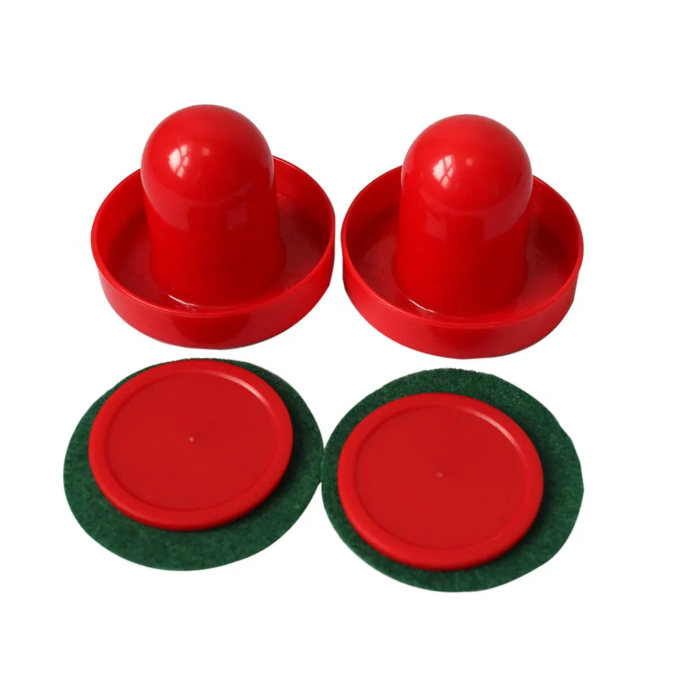 New Mini Air Hockey 65mm Goalies 50mm Pucks Felt Pusher Set CN Seller