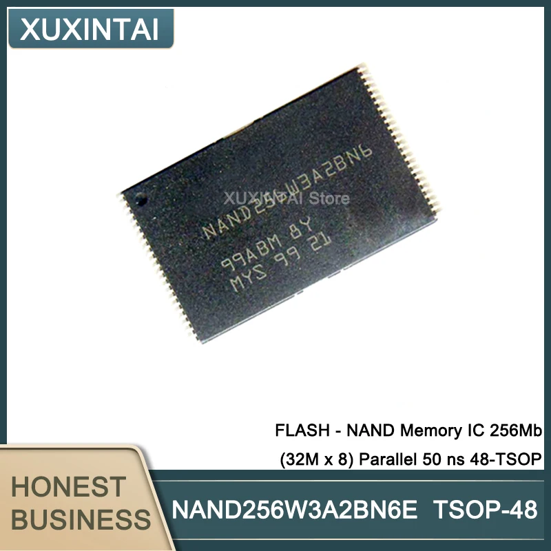 10Pcs/Lot New Original   NAND256W3A2BN6E NAND256W3A FLASH - NAND Memory IC 256Mb (32M x 8) Parallel 50 ns 48-TSOP