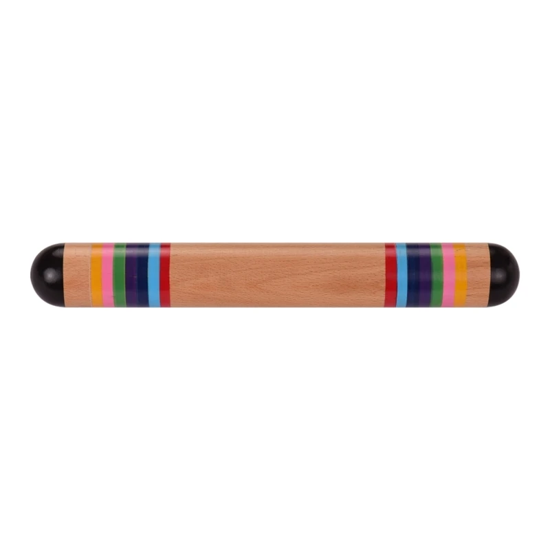 New Wooden Rainstick Rainmaker Rain Shaker Musical Instrument Hight Quality Toy Rainbow Colored for Kids Adults Universal