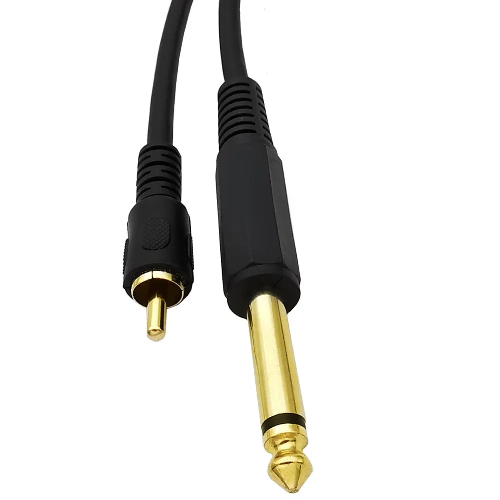 مذهب RCA إلى 1/4 "الصوت كابل 6.35 مللي متر مقبس أحادي الذكور إلى RCA الذكور و RCA أنثى كابل 0.5m 1.8m 3m