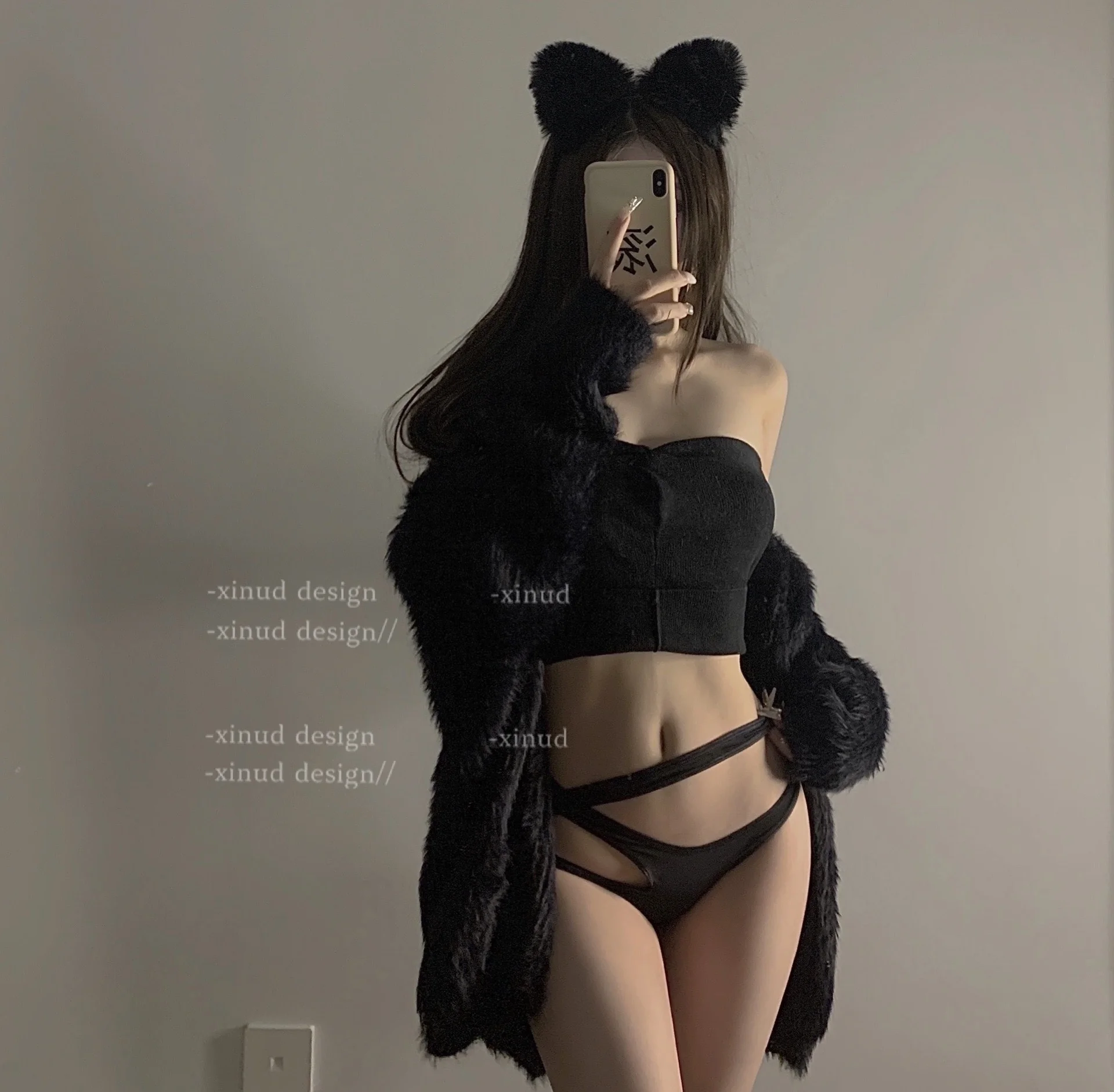 Design de bandagem tentação erótico lingerie feminina sexy cintura alta oco para fora calcinha virilha algodão cuecas sexuais tanga