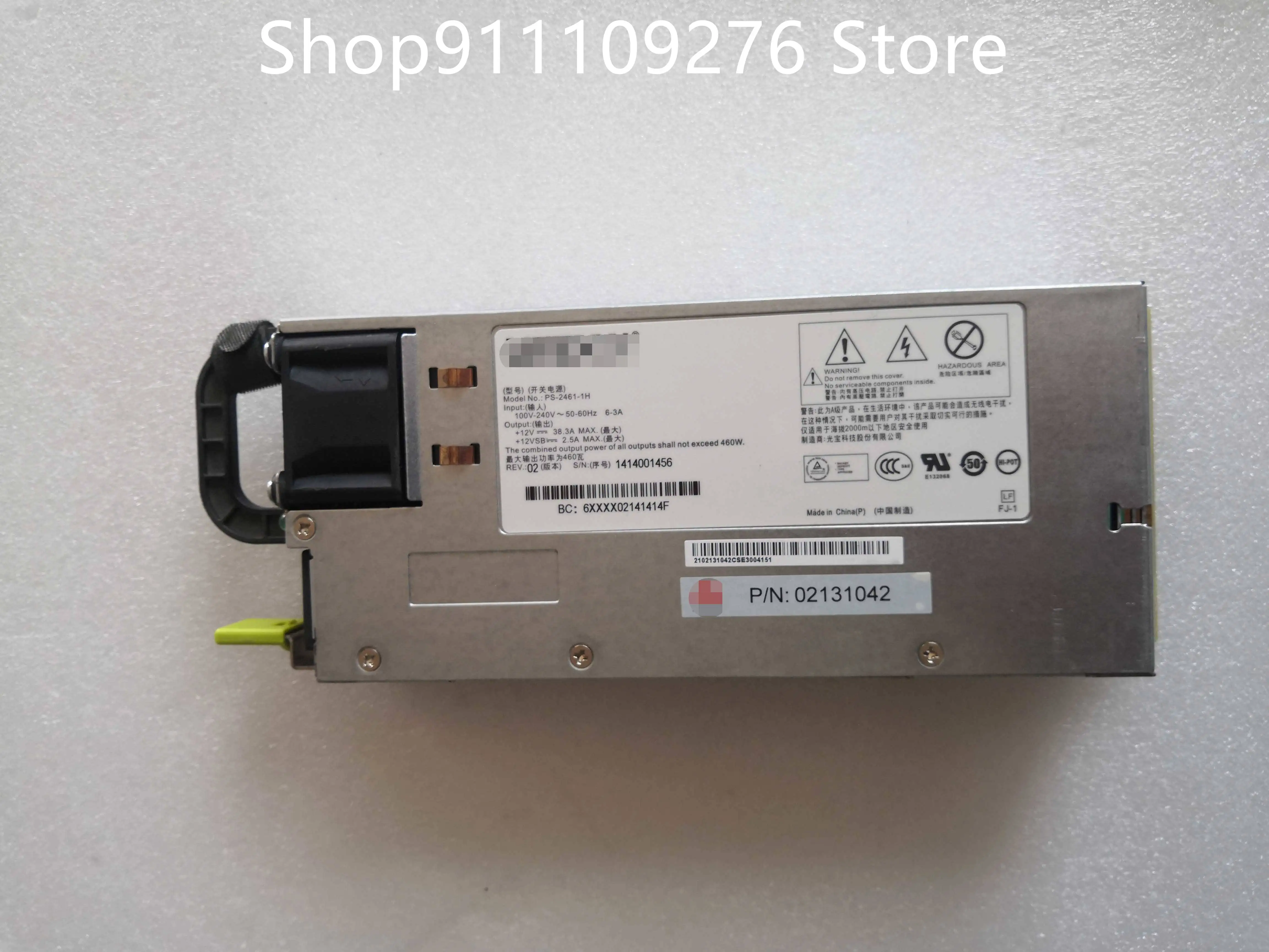 

Original PSU for Huawei RH2288H RH2285 V2 server power supply PS-2461-1H MAX 460W