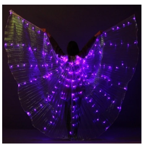 Women belly dance lamp-props open 360 degrees LED Shining wings girls wings angle of opening dancer props wings stick