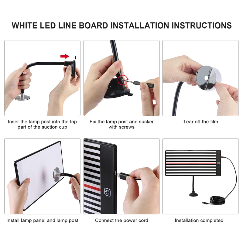 Super PDR Line Board strumenti PDR Dent rimuovi Wire Light Board Dent riflettore lampada strumenti di riparazione auto depressione riparazione riflessione
