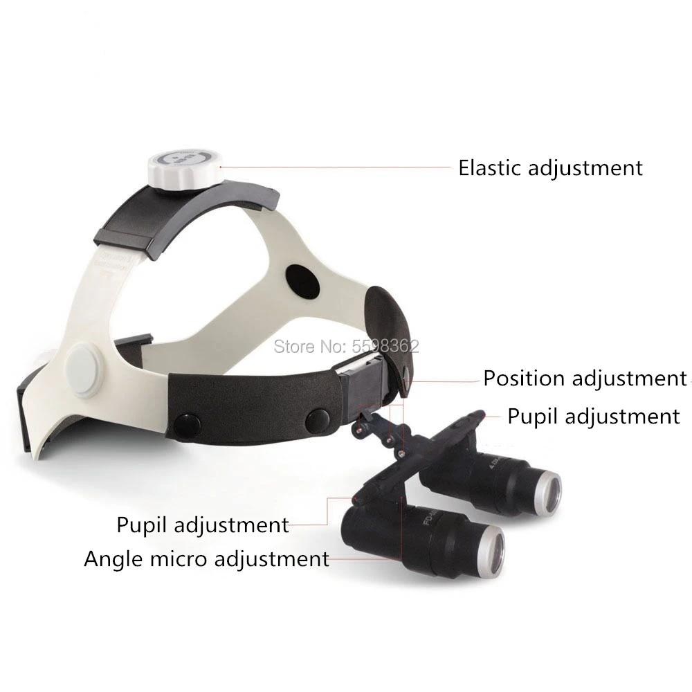 Lupa binocular para Pet Beauty, Headband médico, Headband dental cirúrgico, Kepler Magnifier, Lupas ENT, Oftalmologia dentária, 4.0X 5.0X 6.5X