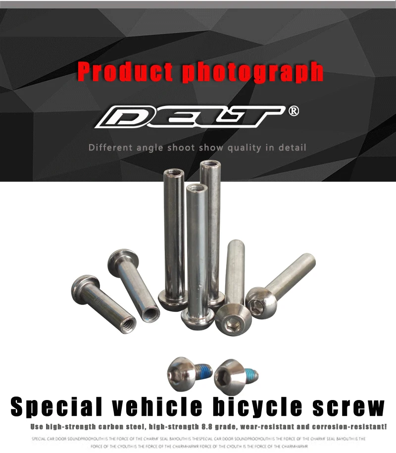 DELT M6&Φ8/17/29/38/33/40/45/58/68/75/86MM Scooters Screw ,Roller Skates，Downhill Bike Bicycle Shock Absorbers Nut & Bolts Part