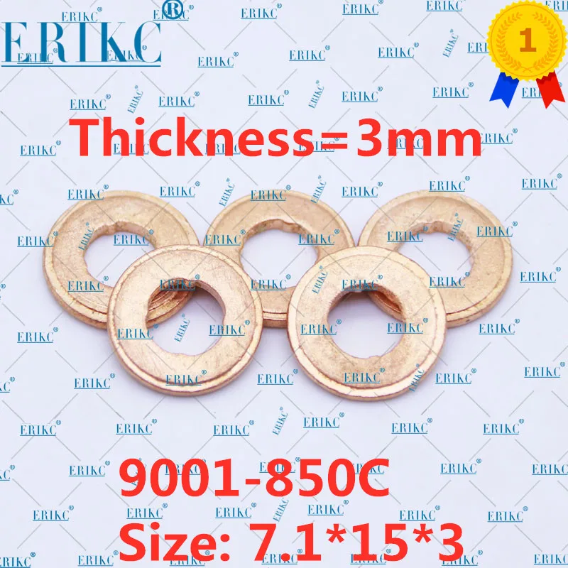 9001850C Injector Nozzle Copper Washer 9001-850C Size: 7.1*15*3 6650170060 Injection Copper Ring Thickness=3mm for Delphi