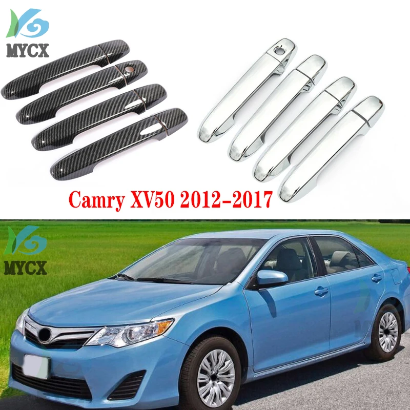 

Хромированная накладка на ручки для Toyota Camry XV50 2012 2013 2014 2015 2016 2017, внешние автомобильные аксессуары, наклейки, автомобильная крышка, Стайлинг