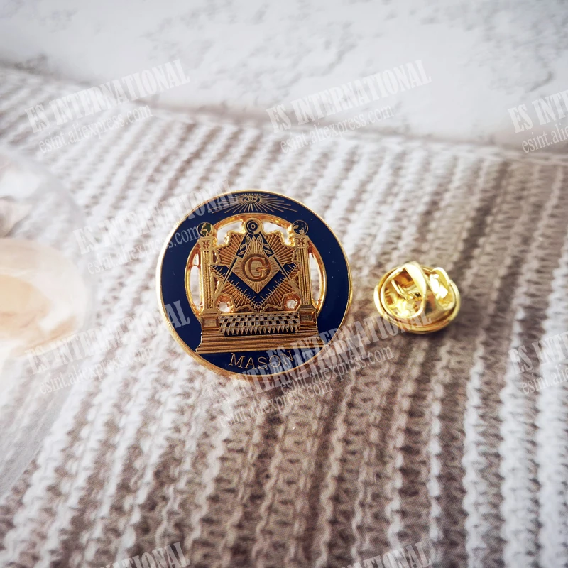 Masonic Lapel Pins Badge Mason Freemason The eye Of God in Solomon\'s Temple And The Eye Of Horus Size 2.5cm anniversary Present