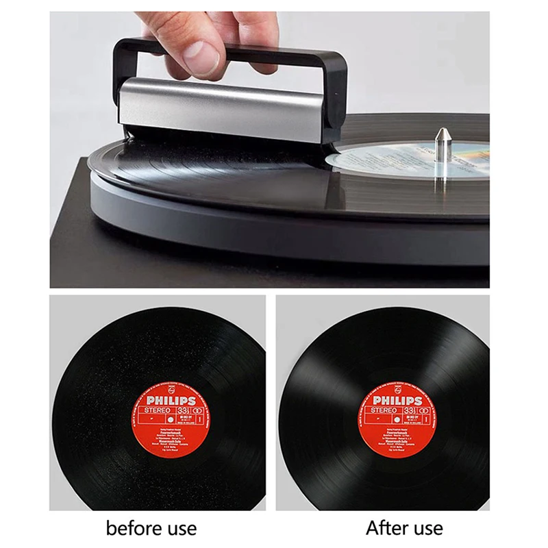 Vinyl Record Cleaning Brush Anti Static Carbon Fiber LP Record Turntable Brush Antique Gramophone Cleaning Supplies