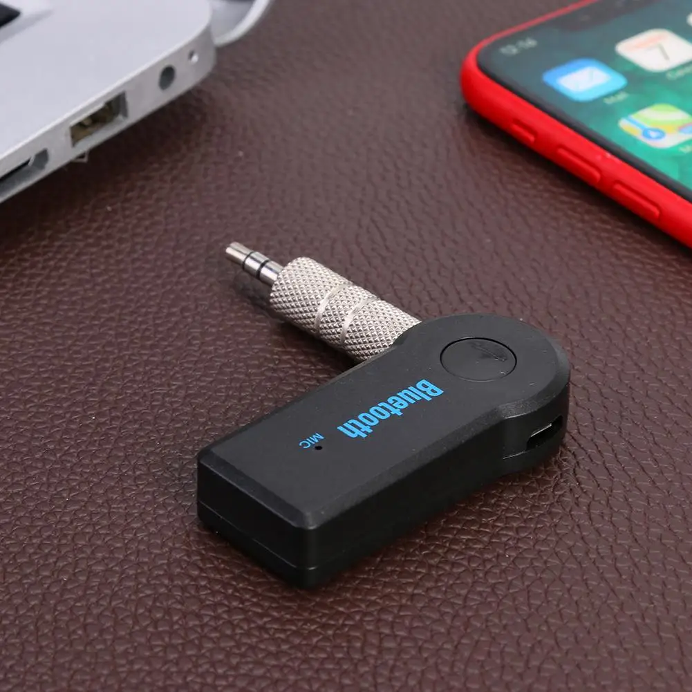 Bluetooth 5.0 Wireless Stereo Audio Receiver Transmitter for 3.5mm AUX Adapter Supporting Sleep Mode and Hand-free Call Accessor