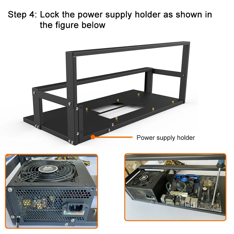 Mining Case Rack Motherboard Bracket Open Mining Rig Frame ETH/ETC/ZEC Ether Accessories Tools for 8 GPU Rack Only
